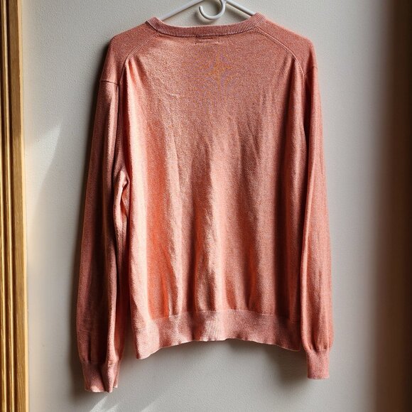 Brooks Brothers "346" Peach/Pink V-Neck Sweater Size Large - Picture 15 of 16